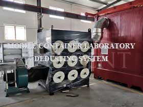 dust collection system for mobile container laboratory