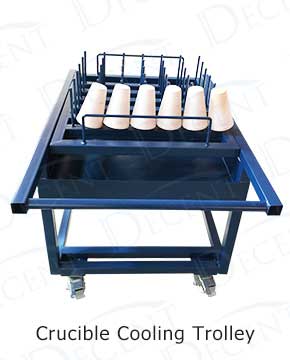 crucible cooling trolley