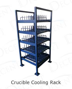 crucible cooling rack