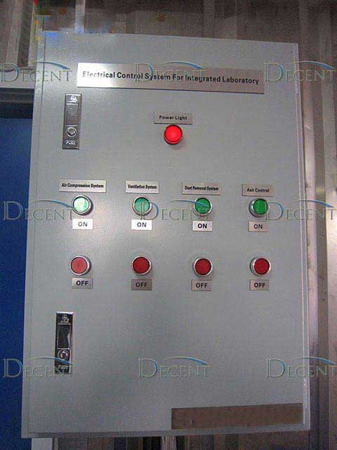 Sample Preparation Containerized Laboratory control panel