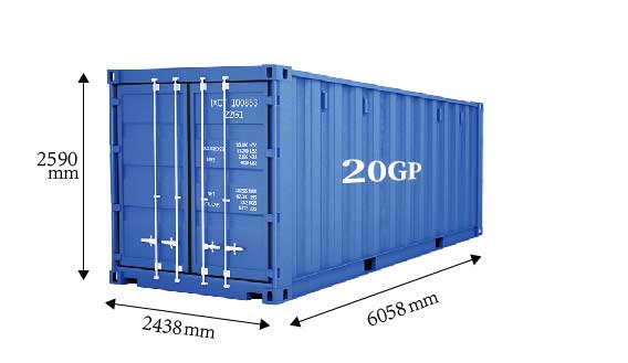 20gp shipping container