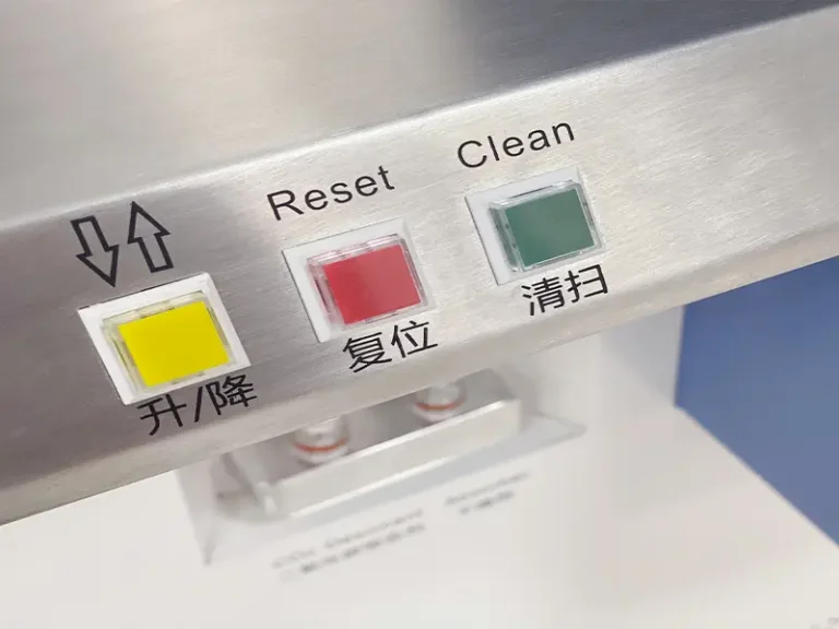 DECENT Carbon-Sulfur Analyser Operation Buttons