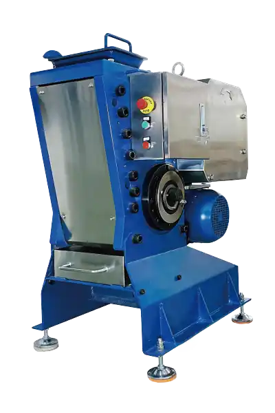 DECENT Lab Jaw Crusher DJC110, compact precision lab crushing unit with stainless steel guarding, front control station and adjustable leveling feet