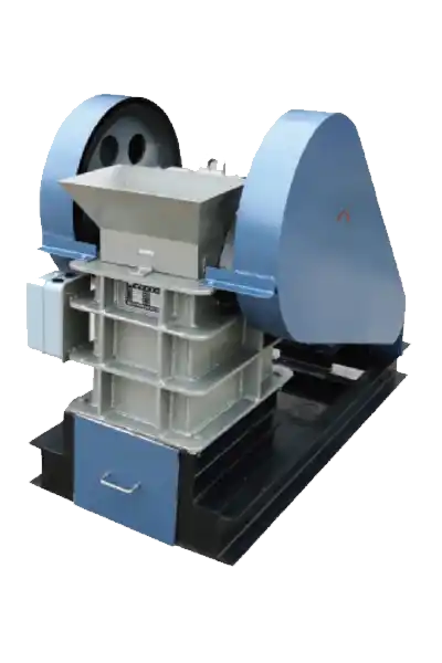 DECENT Lab Jaw Crusher DJC180 and DJC210, dual flywheel heavy-duty lab crusher with top feed hopper and under-unit sample collection drawer