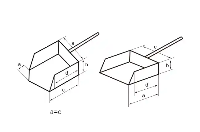 DECENT Stainless Steel Sampling Scoop technical dimension diagram