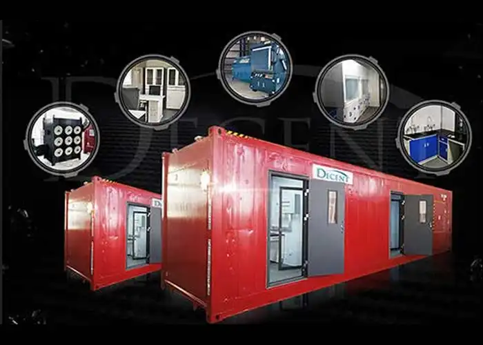 Qingdao Decent Group’s modular container lab, integrating crushing, fire assay, and ventilation systems for turnkey mineral analysis.