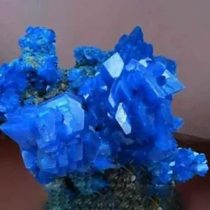 5 Stunning The Minerals Types That Will Amaze You - Nature's Hidden Treasures 18 A stunning cluster of vibrant blue chalcanthite crystals, a hydrated copper sulfate mineral sometimes referred to as 'Bile crystals'.
