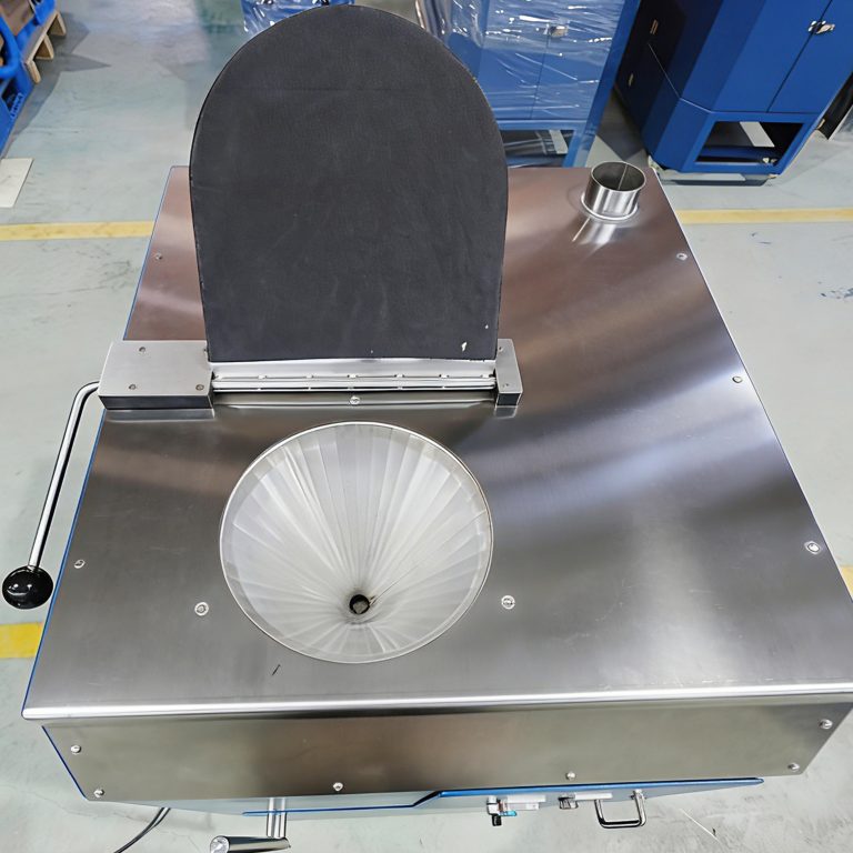 Top View of DECENT Continuous Ring Mill Feed System with Vibratory Feeder