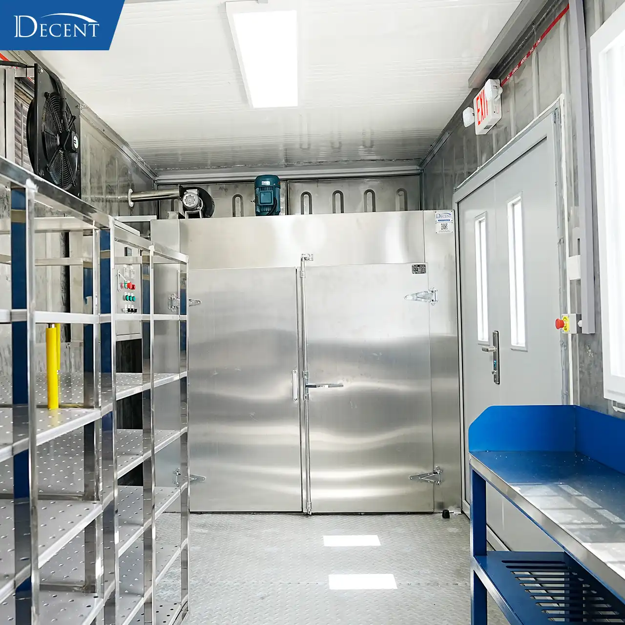 DECENT modular mineral lab interior by Qingdao Decent Group, with stainless steel climate chamber and sample storage
