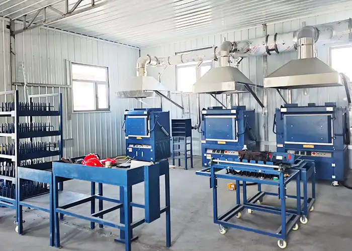 Fully installed semi-automatic fire assay laboratory built by Qingdao Decent Group for Qinghai mining area in extreme cold fire assay lab construction.