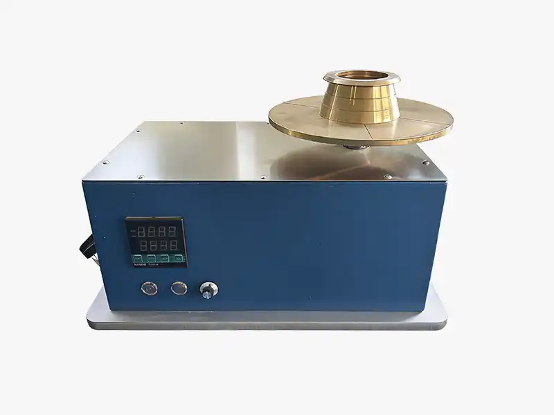 TML Flow Table Apparatus, standard front view TML tester, bulk cargo transportable moisture limit test device, brass flow table TML equipment, Qingdao Decent Group TML testing instrument, IMSBC Code compliant moisture limit analyzer