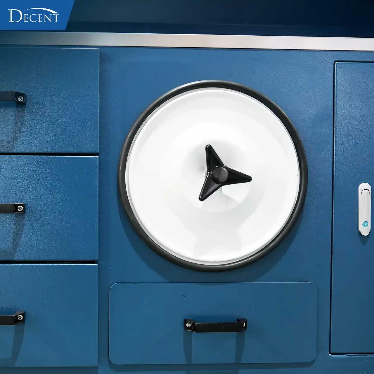 Qingdao Decent Group mineral lab dust control workbench front panel with quick-access filter hatch for easy maintenance