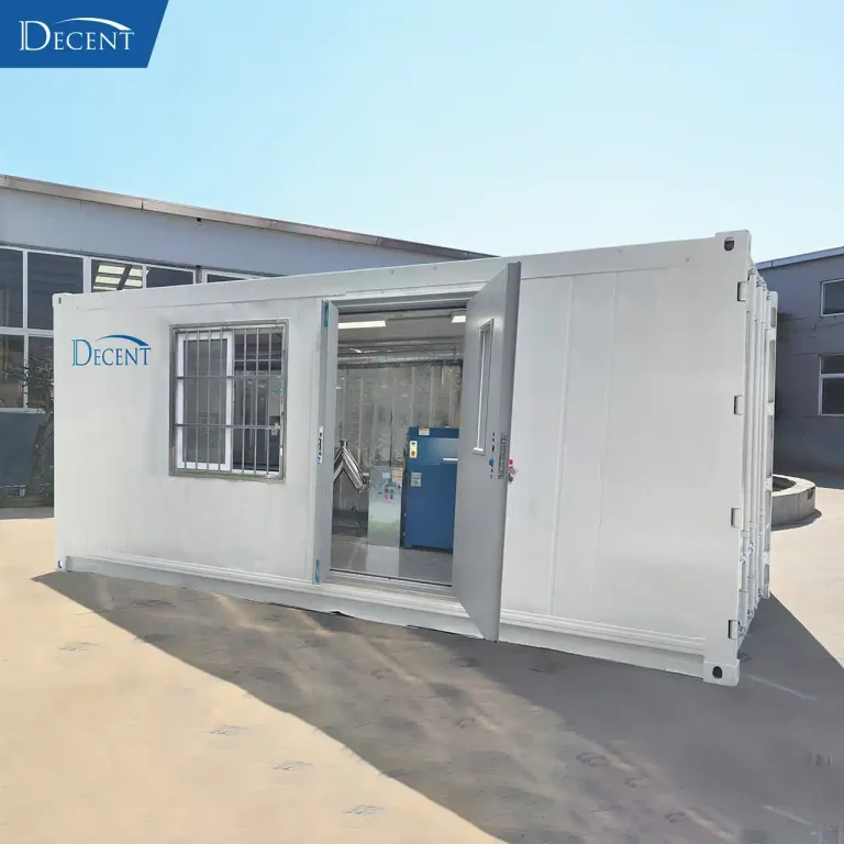 Qingdao Decent Group compact sample preparation container lab exterior and interior layout for Serbia BV mining project