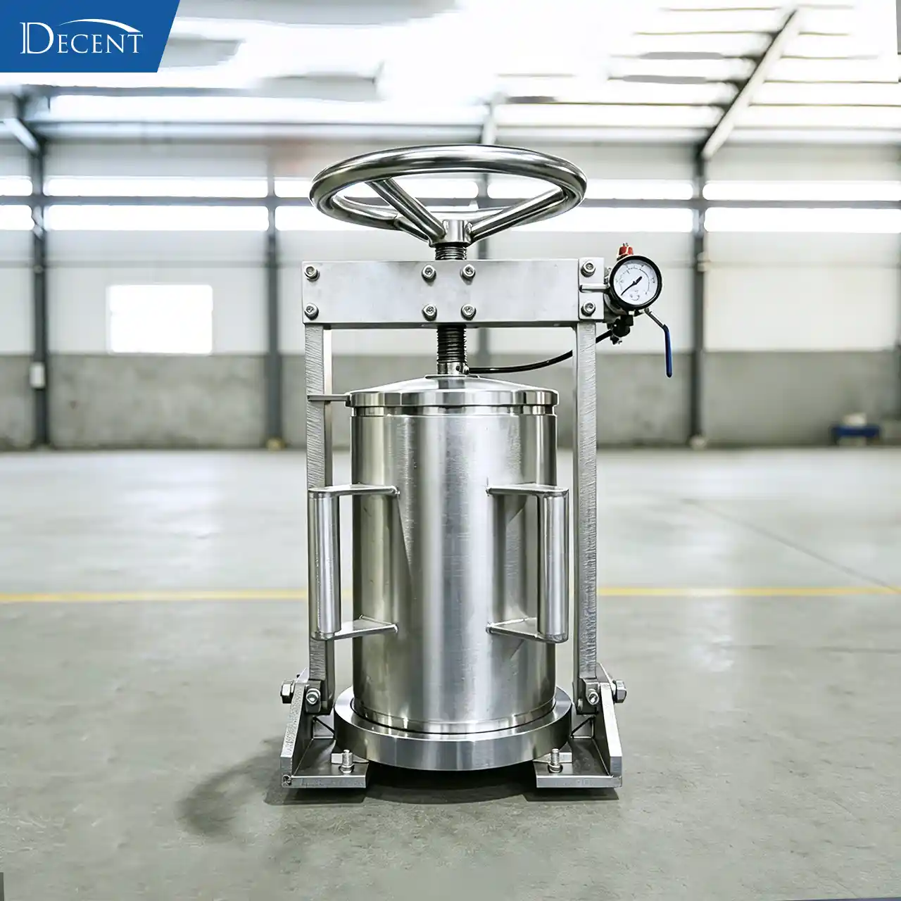 6 Key Tips to Avoid Costly Mistakes When Buying Vertical Cylinder Lab Filter Press for Global Mineral Labs 3 Full exterior of Qingdao Decent Group desktop vertical cylinder lab filter press