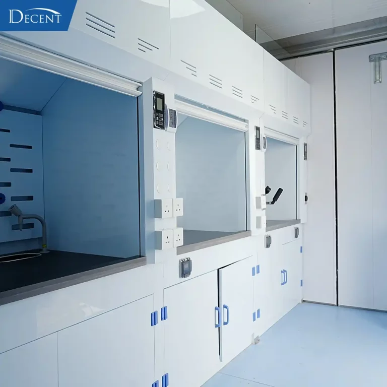 DECENT polypropylene fume hoods – unrivaled chemical resistance for labs handling strong acids and volatile solvents.